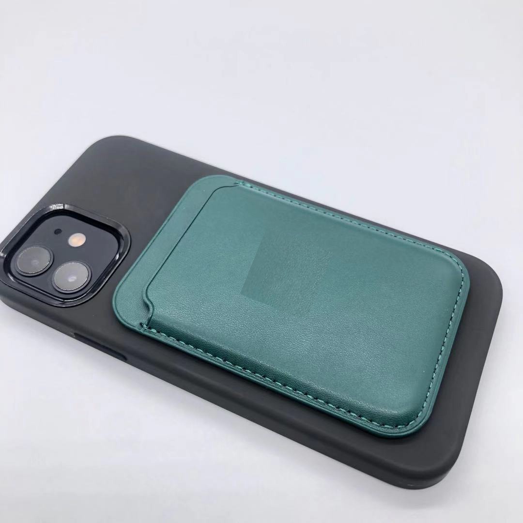 Tagi让人开心立体爱心电镀皮质iphone磁吸卡包手机壳(图1)